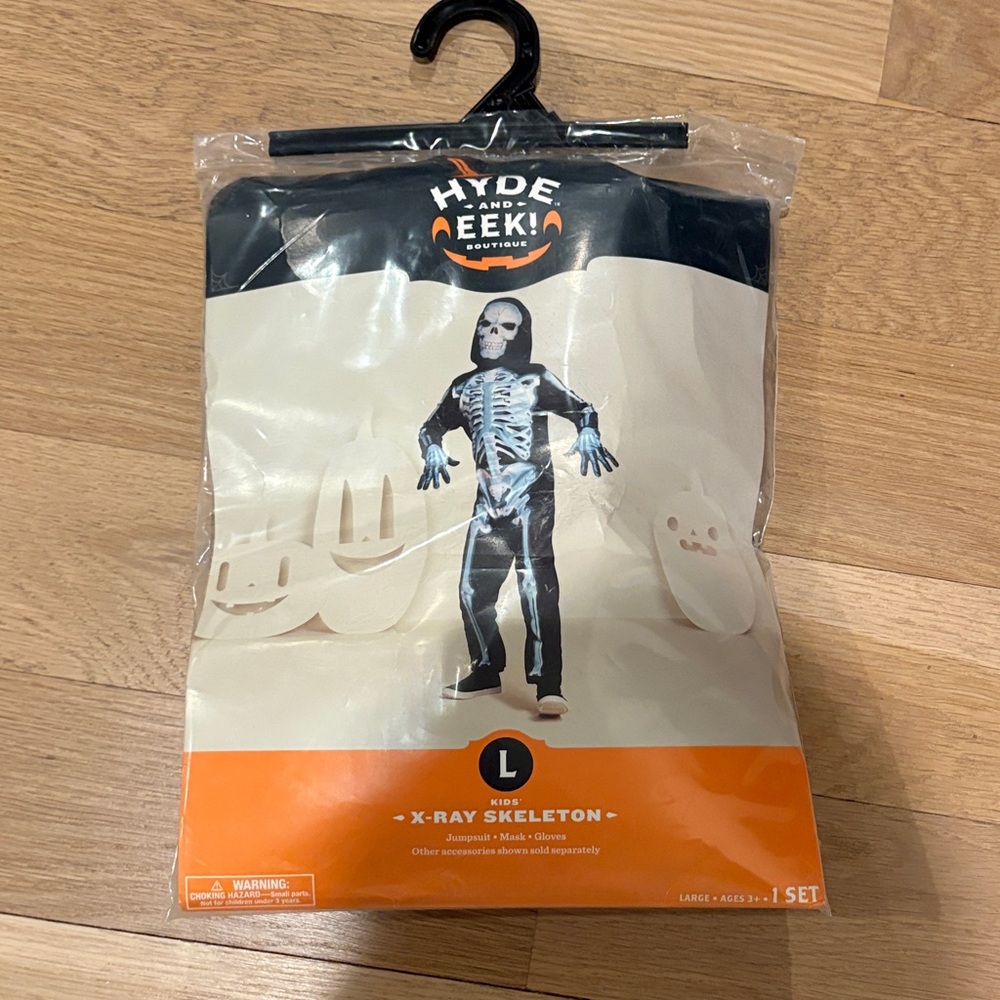 Kids X-Ray Skeleton Costume - Black and White